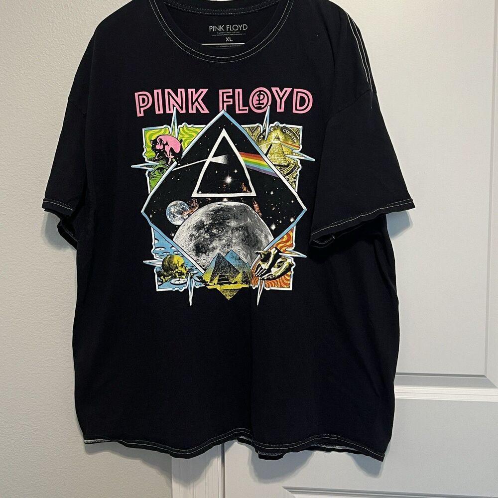 PINK FLOYD  T-SHIRT ~ SIZE Extra Large , Black Cotton Vintage Y2k Short Sleeve
